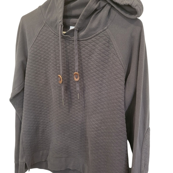 Columbia Tops - Womans Columbia Grey Quilted Pullover Hoodie Sz 14